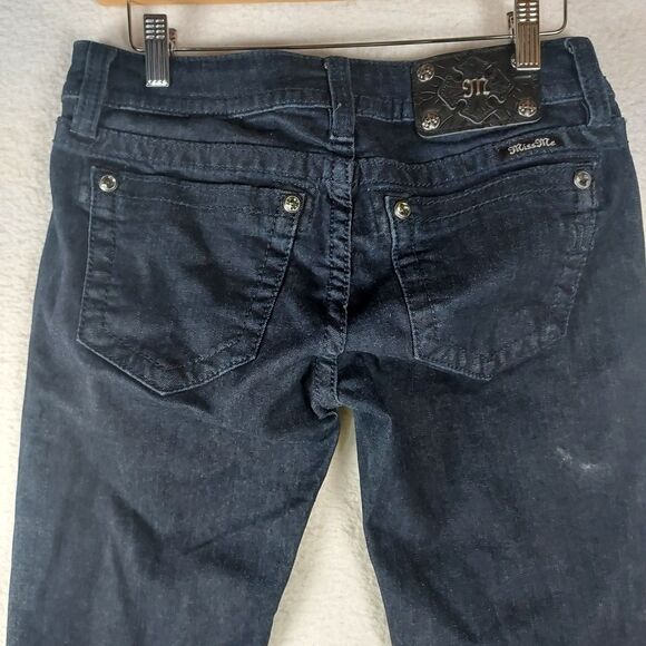 Miss Me JP7220G Women’s Jeans 27x30 Dark Wash Sequin Embellished Super Skinny - Picture 5 of 15